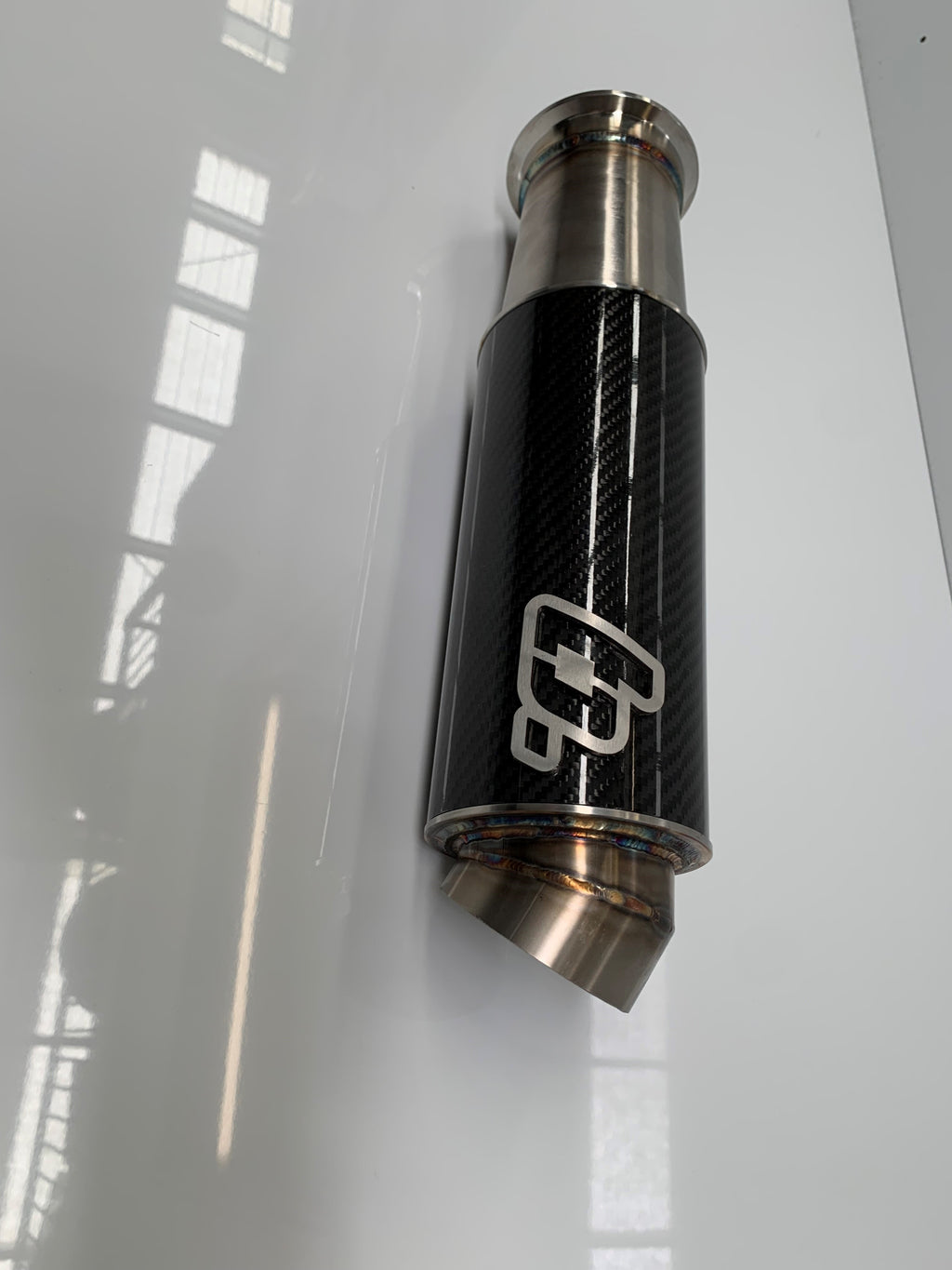 Carbon speedcar / compact / micro sprint muffler