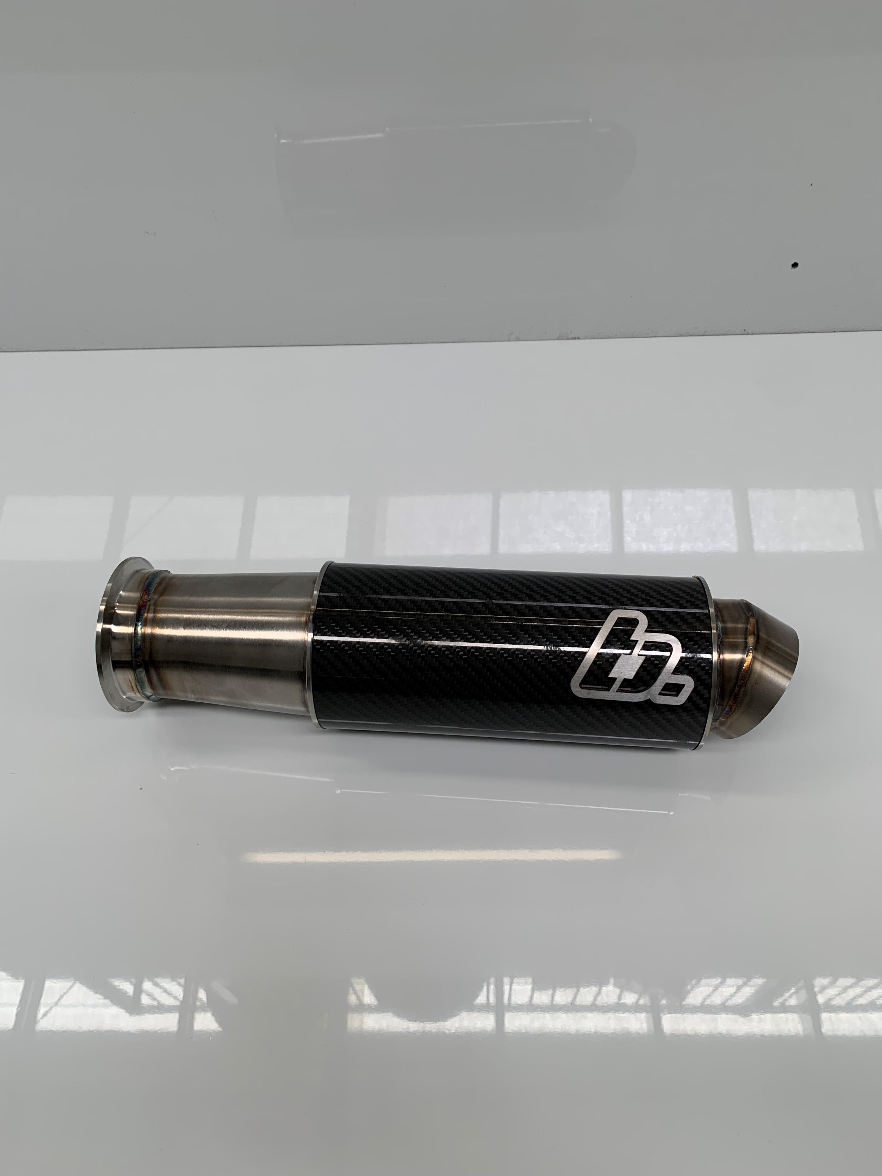 Carbon speedcar / compact / micro sprint muffler